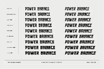 Speed Endurance font