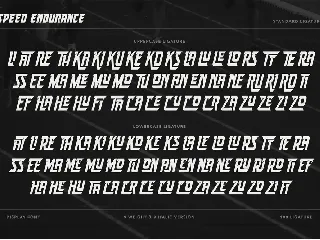 Speed Endurance font