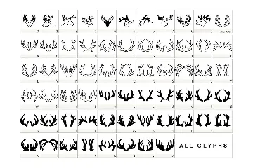 Deer Antlers Dingbat font