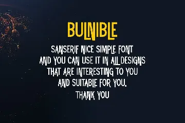 Bulnible font