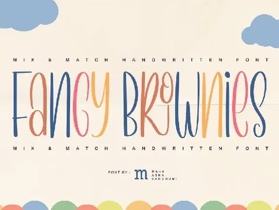 Fancy Brownies | A Cute Mix & Match Font