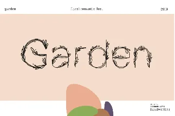 Garden|floral romantic font