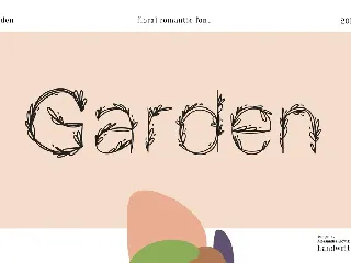 Garden|floral romantic font