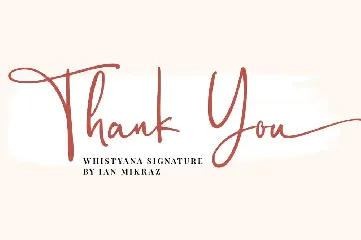 Whistyana - A Handmade Signature Font