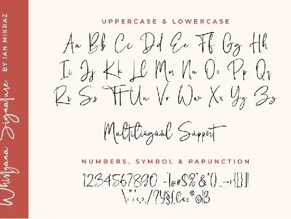 Whistyana - A Handmade Signature Font