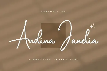 Andina Janelia - Signature Font