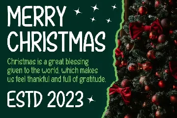 Sunday School - Christmas Display Font