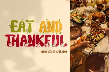 Joyful Turkey - Display Thanksgiving Font