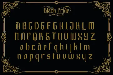 Black Pride font