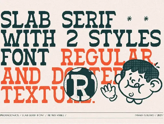 Protagonice - Slab Serif font