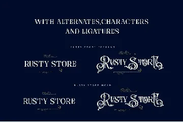 Rusty Store font