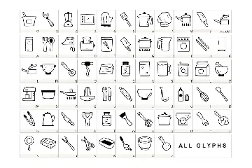 Cooking Ware Dingbat font