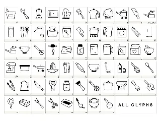 Cooking Ware Dingbat font