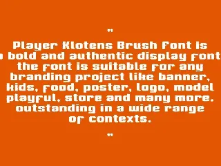 Player Klotens Brush font