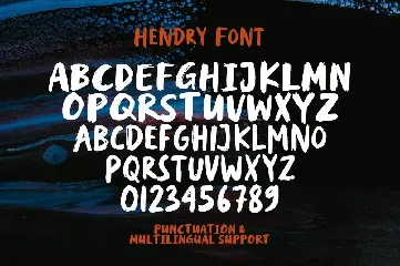 Hendry - Brush Font