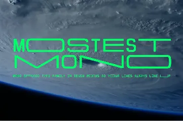 Mostest Mono tech Logo font