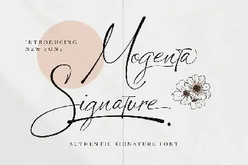 Mogenta Signature font