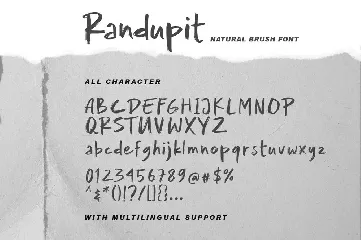 Randupit - Natural Brush Font