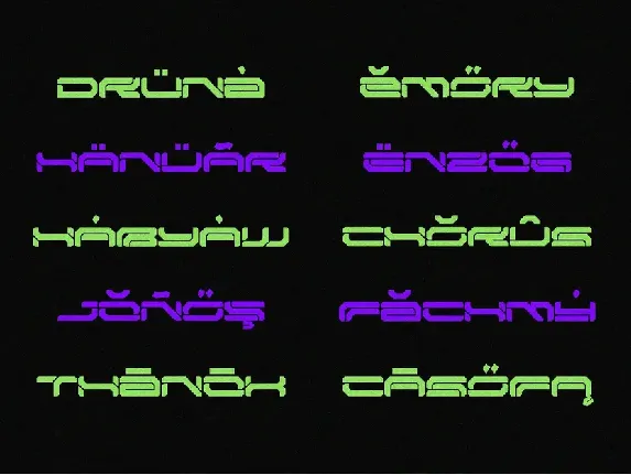 NCL Broesq - Cyberpunk Futuristic Tech Mecha Font