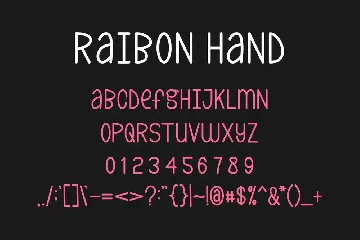 RaibonHand font