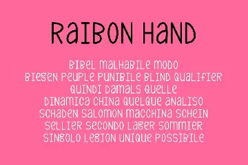 RaibonHand font