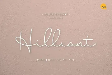 Hilliant - Monoline Script Font