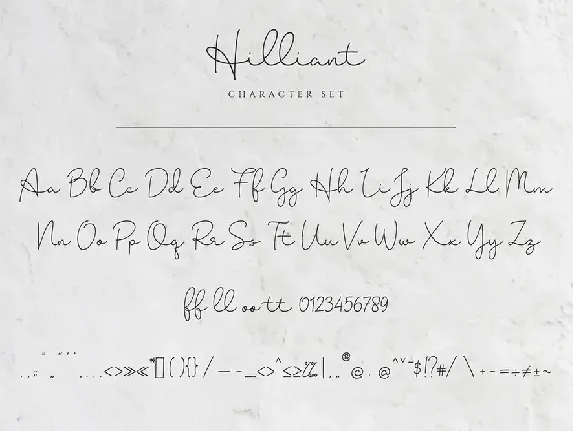 Hilliant - Monoline Script Font