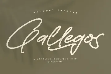 Gallegos Monoline Signature Font