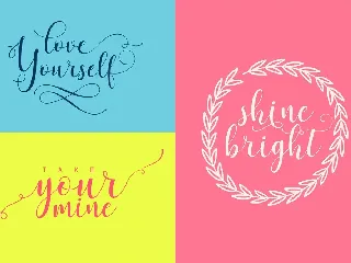 Asyiela Script Font Collection