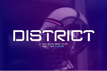 District - Futuristic Sans font