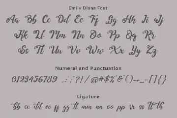 Emily Diana font