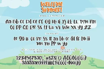 Welcome Summer font