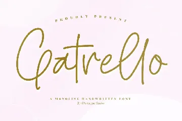 Gatrello Monoline Handwritten Font