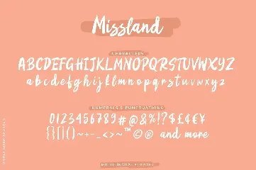 Missland - Handwritten Brush Font