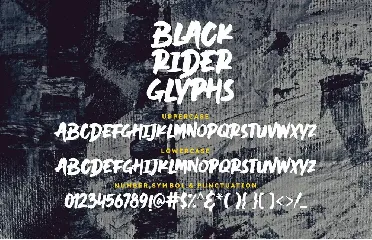 Black Rider Brush Font