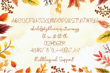 Pear Leaves - Autumn Script Font