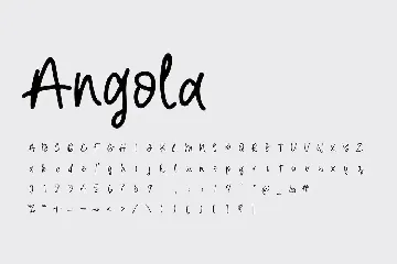 Angola - handwritten script font