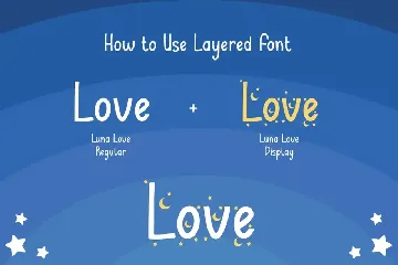 Luna Love - Layered Crafty Font