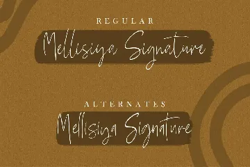 Mellisya Signature font