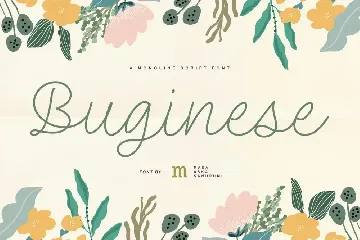 Buginese | A Monoline Script Font