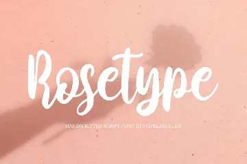 Rosetype font