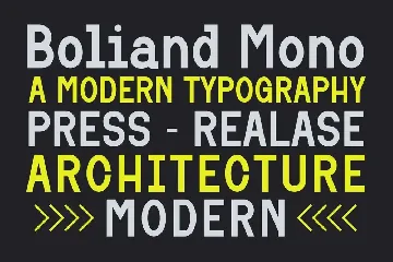 Boliand - A Modern Monospace Font