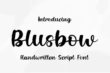 Blusbow font