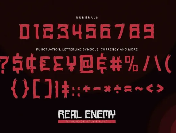 Real Enemy - Handmade Brush Font