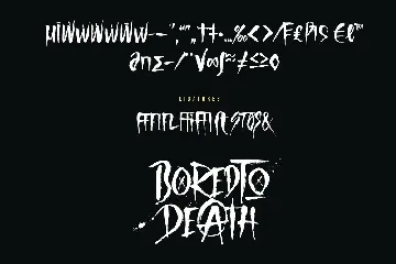 Bored To Death Regular + SVG font