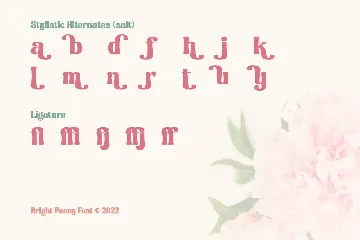 Bright Peony font