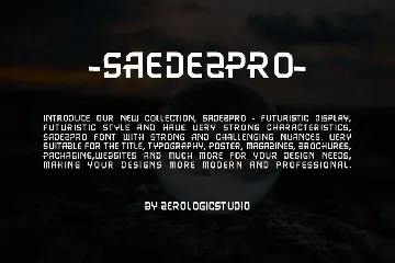 SADEZPRO FUTURITIC FONT