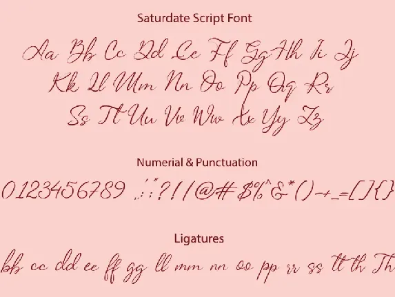 Saturdate font