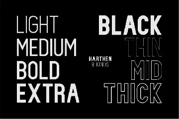 Harthen sans serif font family