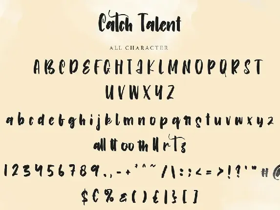 Catch Talent | Modern Handwritten Font